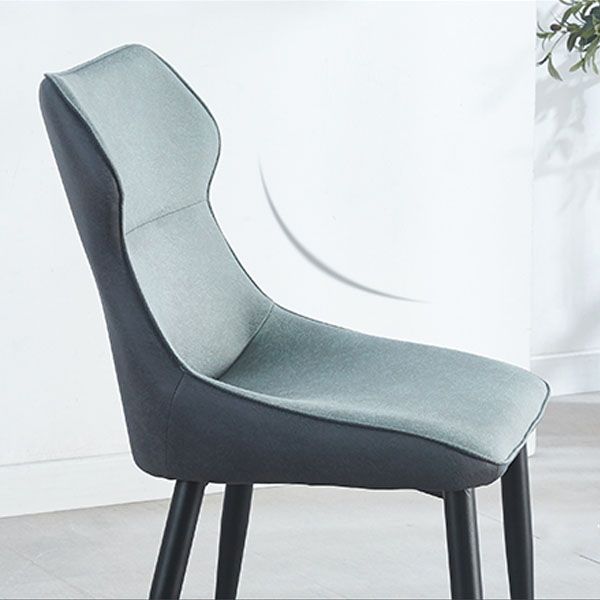 Chaises de salle à manger en faux cuir contemporain chaises sans bras pour cuisine