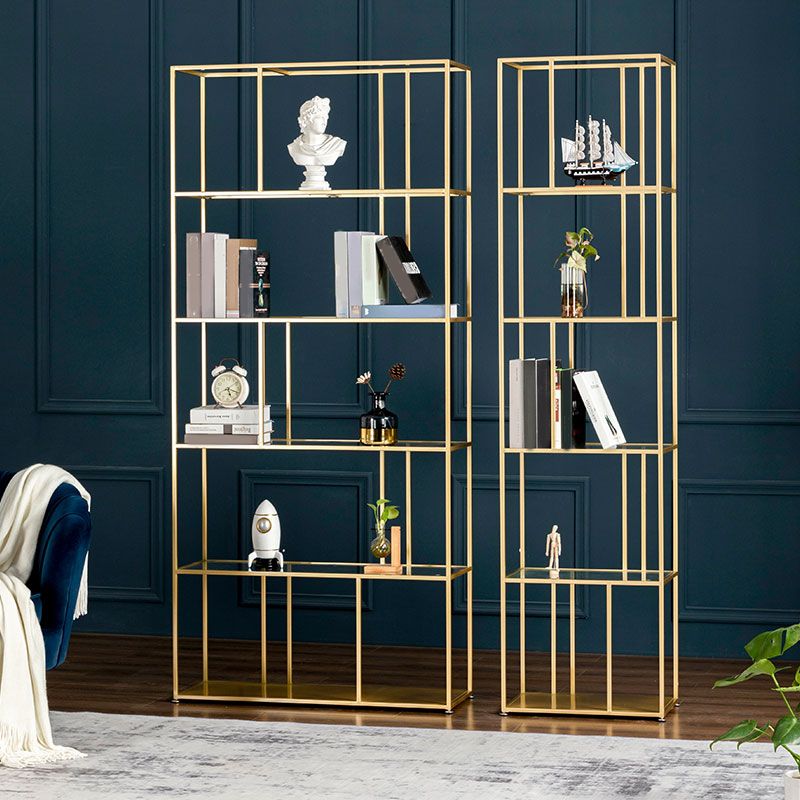 Metal Industrial Etagere Bookshelf Iron Iron Open Vertical Bookshelf for Office