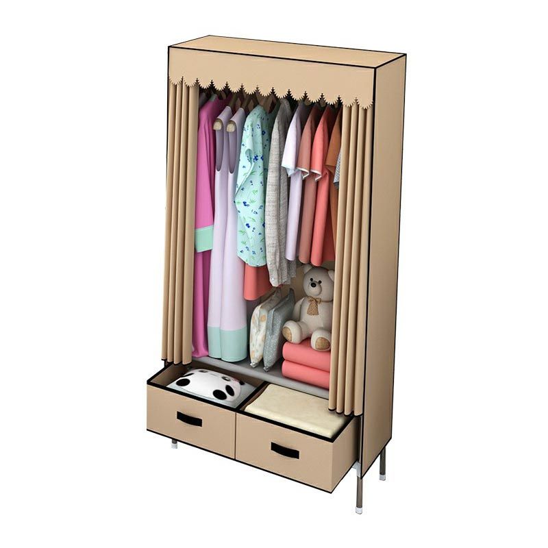 Hinged Wardrobe Closet Contemporary Wardrobe Armoire with Drawer