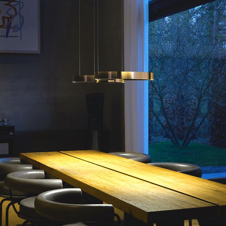 Contemporary LED Suspension Light Acrylic Shade Hanging Lights for Living Room