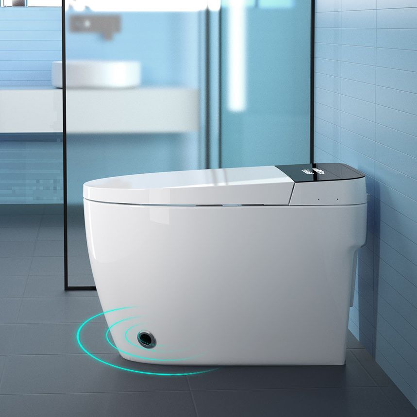 Modern Siphon Jet One Piece Toilet Bowl White Heated Seat Urine Toilet with Toilet Seat