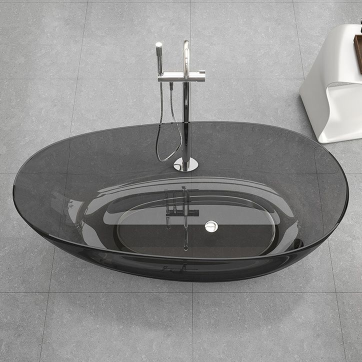 Antique Finish Soaking Bathtub Oval Stand Alone Modern Bath Tub