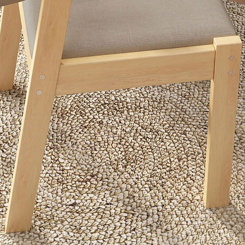 Contemporary Dining Chairs Arm Side Chair with Wooden Legs for Kitchen