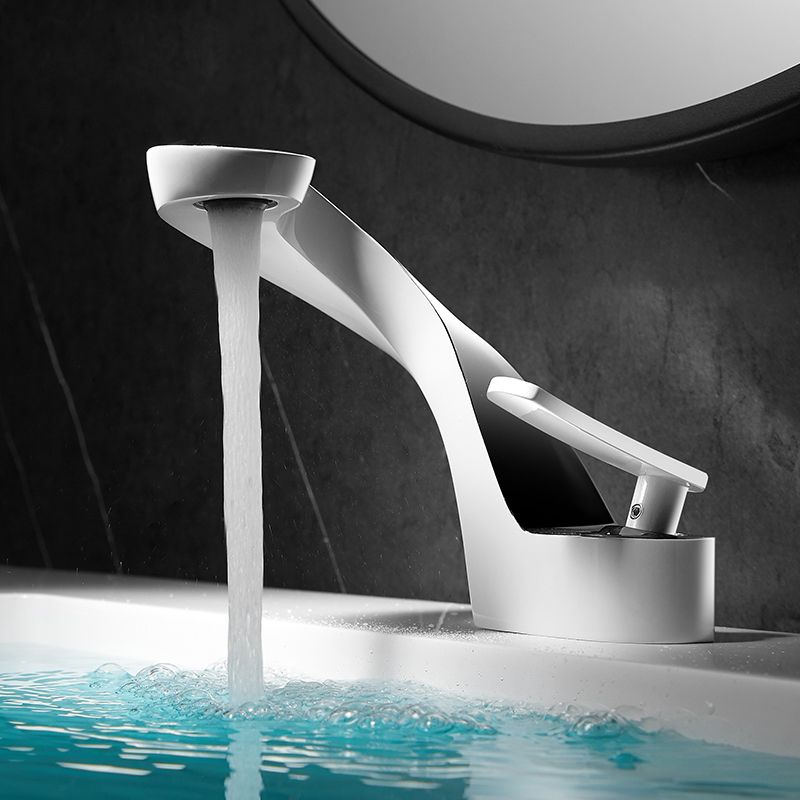 Single Hole Centerset Faucet Solid Color Lever Handles Centerset Bathroom Sink Faucet