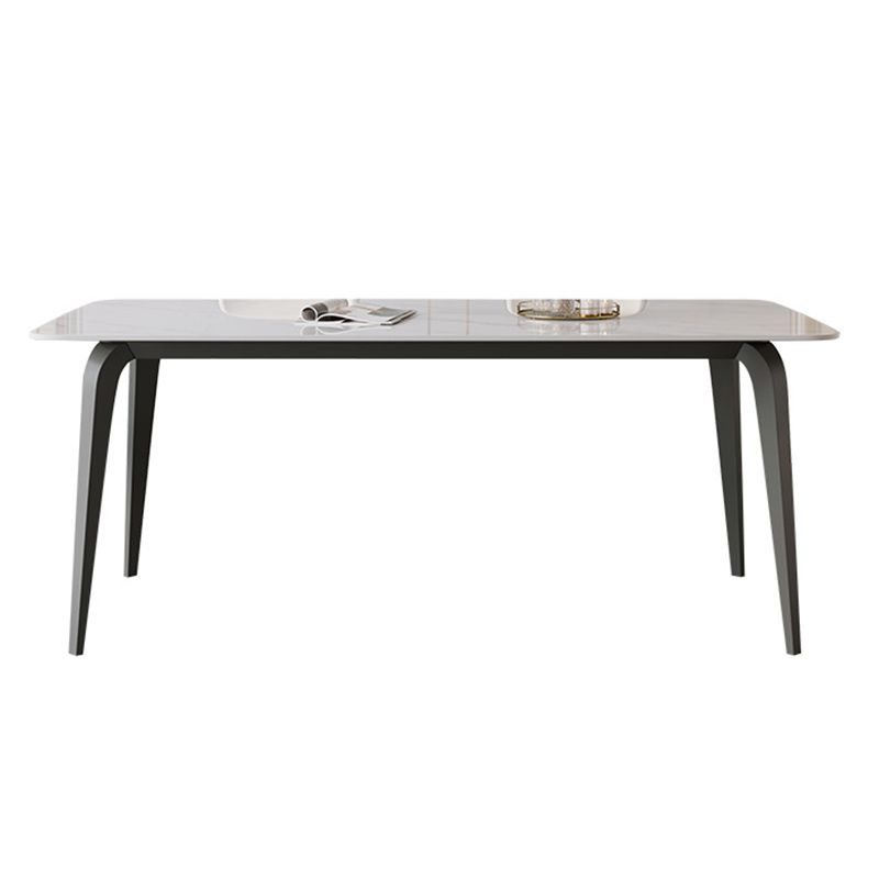 Contemporary Style 1/4/5/9 Pieces Dining Chairs Set Rectangle Stone Furniture in White