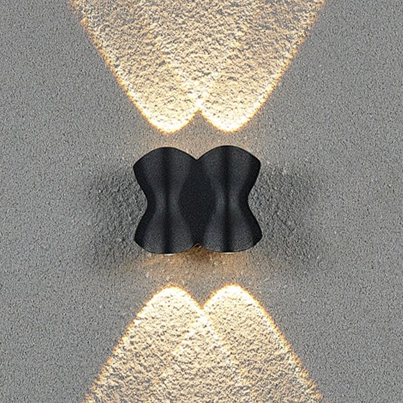Dark Black Wall Flush Mount Aluminum LED Modernism Wall Light