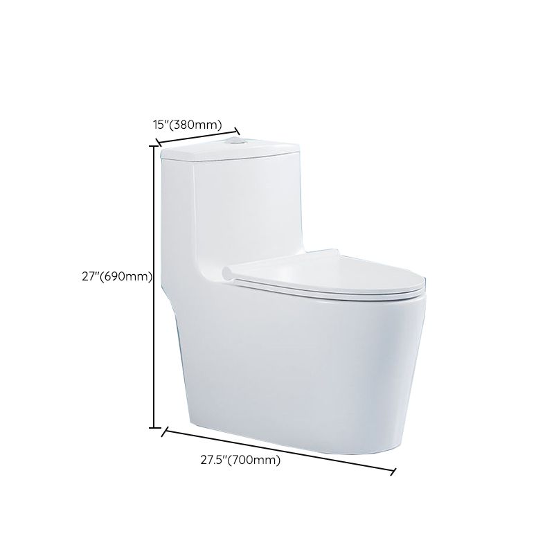 Modern Floor Mounted Flush Toilet White Urine Toilet with Seat for Bathroom