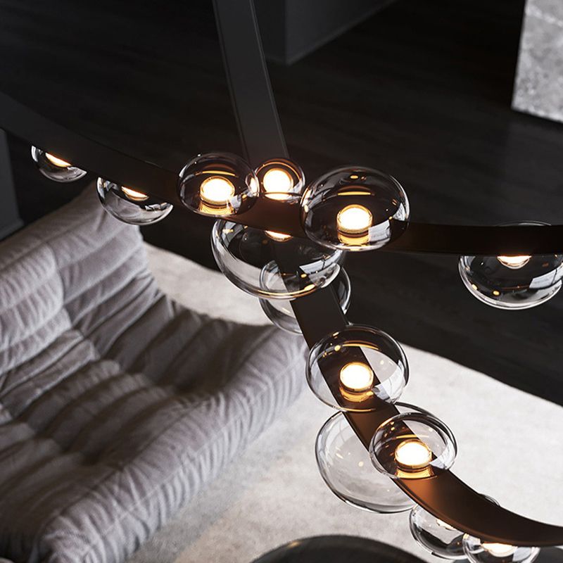 Modern Pendant Lighting Fixtures Glass 7 Lights Island Light Fixture