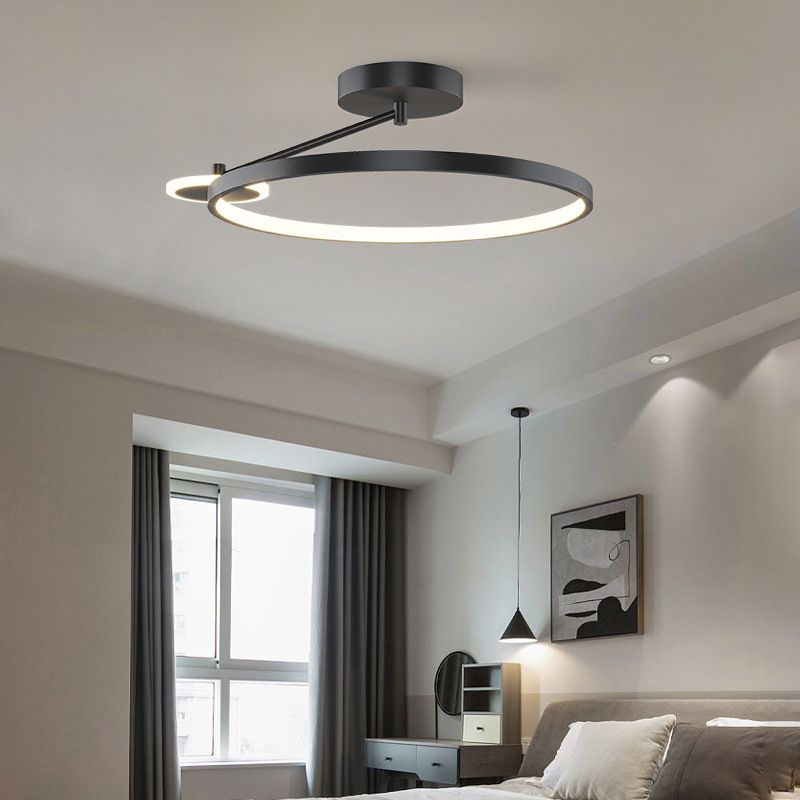 Luz de descarga de descarga circular contemporánea de metal 2 iluminación Flushmount Flushmount