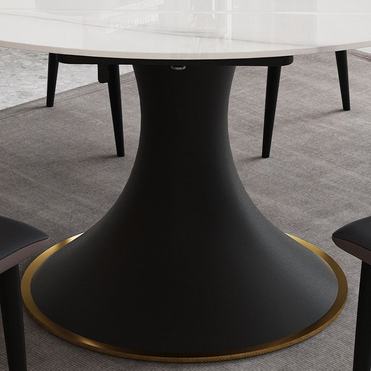 Contemporary Sintered Stone Dining Round Table Set 1/4/5/7 Pieces Dining Set