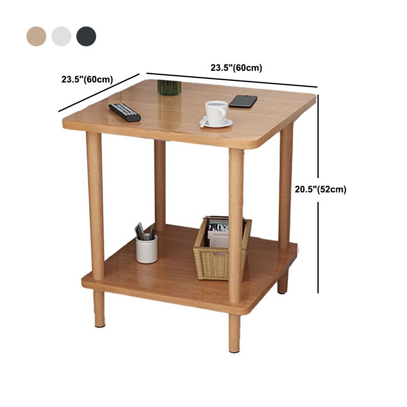 Contemporary Style Side End Table Solid Wood Sofa Side Accent Table