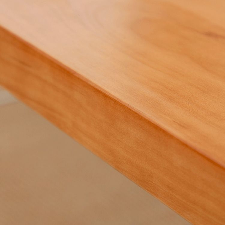 Scandinavian Natural Rectangle Coffee Table with Acrylic Base and Solid Wood Top