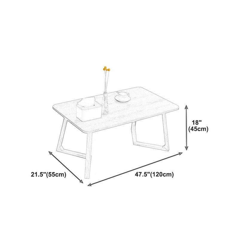 Modern Wooden Rectangular Coffee Table Cocktail Table in Natural