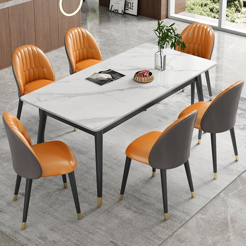 Modern Style Sintered Stone Dining¬†Room¬†Set with Rectangle Shape Dining Table Furniture