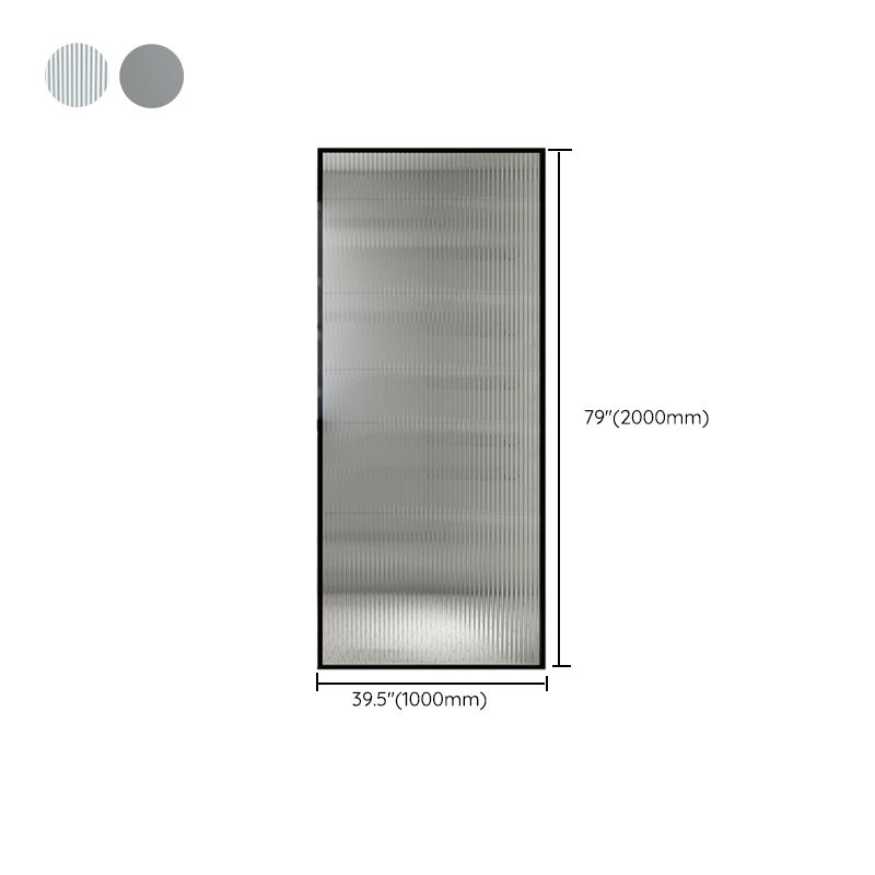 Metal and Glass Shower Door Simple Inline Black Shower Bath Door