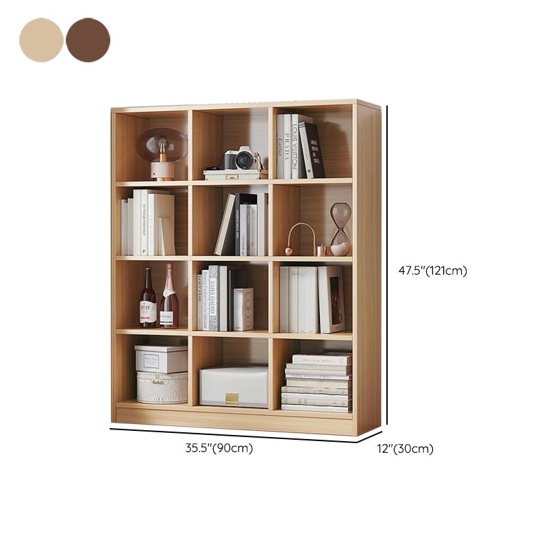 Modern Style Engineered Wood Bookcase Standard Closed Back Bookshelf