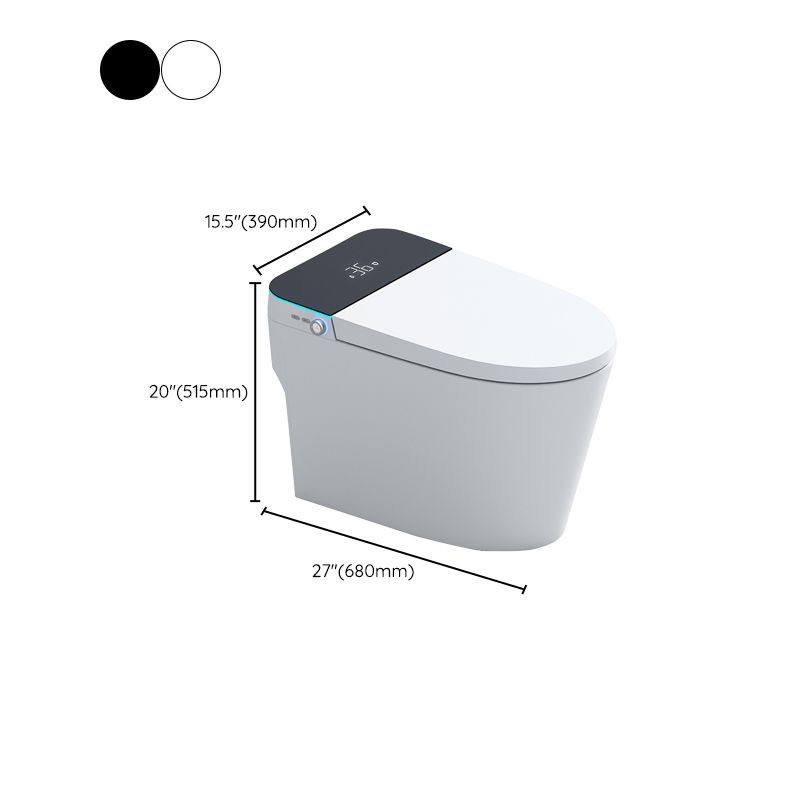 Polished Finish ABS Toilet Siphon Jet Contemporary Toilet Bowl with Heated Seat