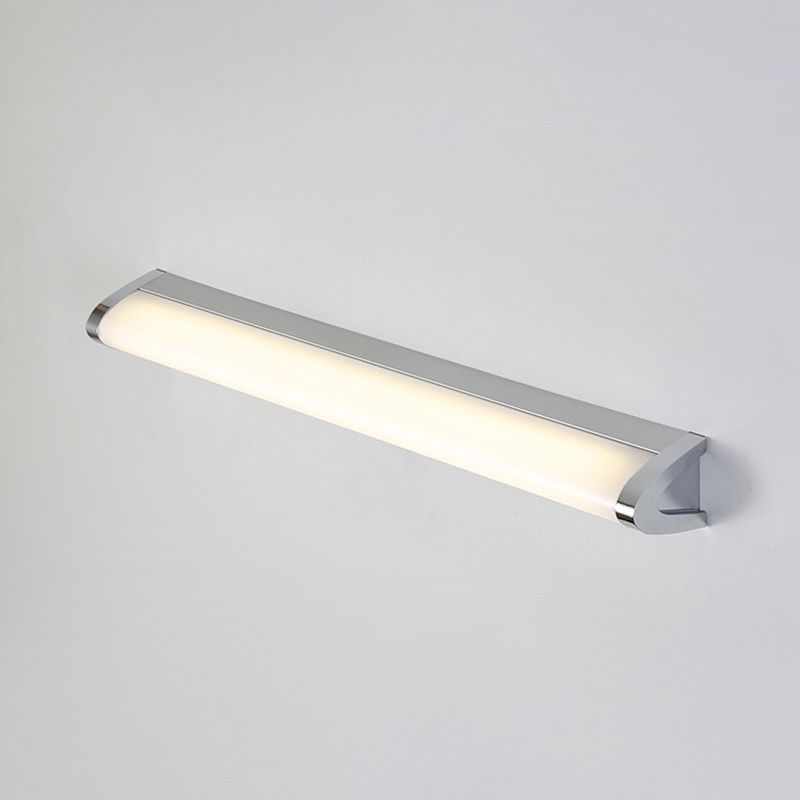 Silver Linear LED Wall Lamp in Modern Minimalist Style Aluminium Wall Light with Acrylic Shade