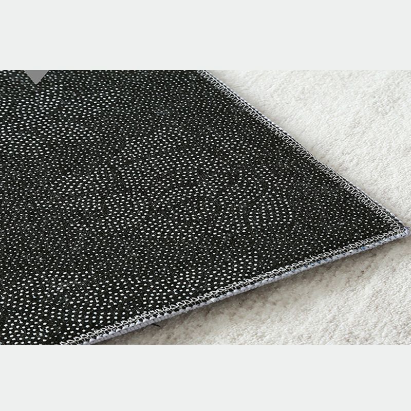 Gray Tribal Print Rug Polyester Bohemian Indoor Carpet Non-Split Backing Carpet for Home Decor