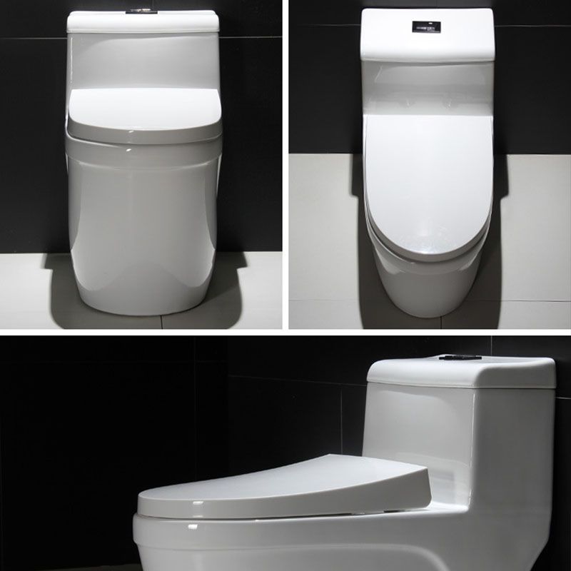 All-In-One Elongated Toilet Dual Flush Siphon Jet Water Saving Toilet with Toilet Seat