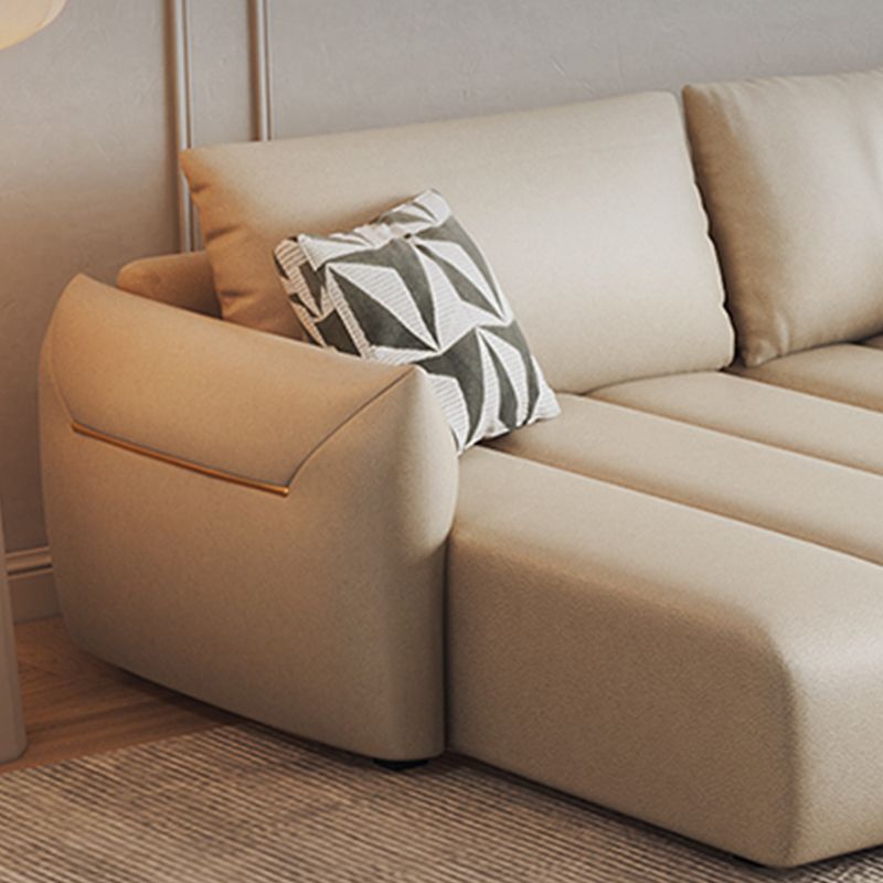 Tropical Fabric White Seating 32.2"H Standard Settee for Living Room