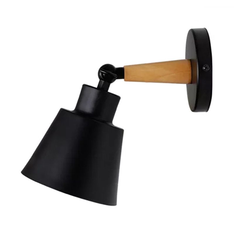 Modernism Macaron Metal Wall Light Wood Lighting for Foyer Home