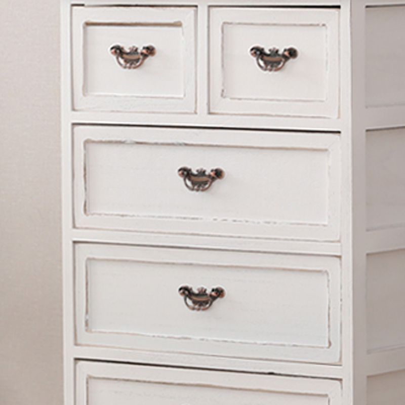 Nautical Bedroom Vertical Storage Chest Wooden Chest with Drawers