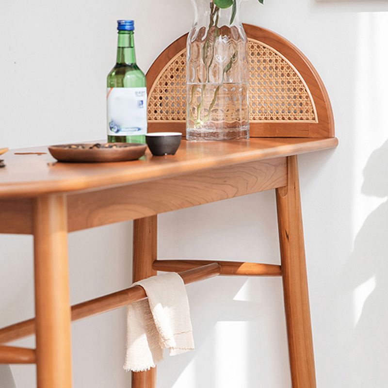 Modern 1/2 Pieces Wooden Pub Table Set Fixed Table Counter Table for Dining Room