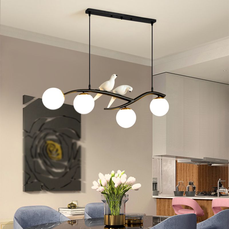 Modern Style Geometric Pendant Lights Metal 4 Light Hanging Pendant Lights