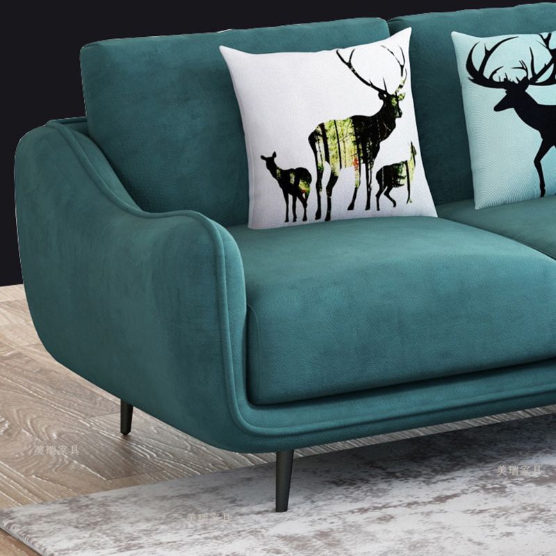 Pure Color Sofa Flared Arm Slipcovered Sofa for Room and Home
