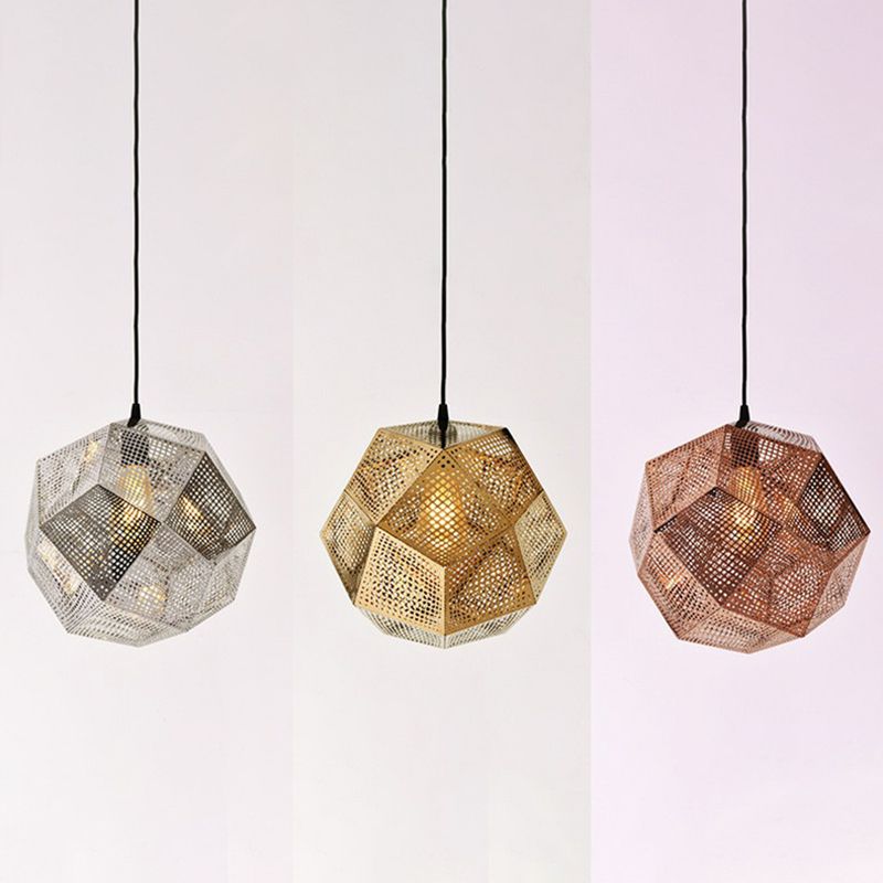 Modern Style Geometrical Hanging Light Kit Metal Restaurant Ceiling Pendant Light