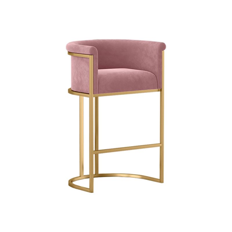 Low Back Footrest Bar Stools Scandinavian Fabric Barstool for Restaurant