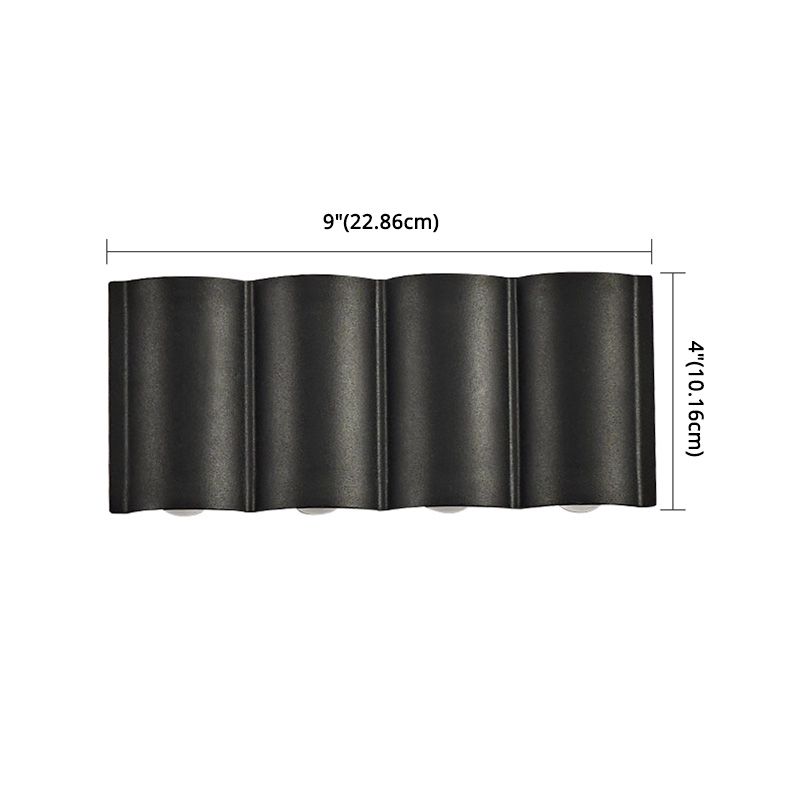 Tubes de style minimaliste moderne de haut en bas de la mur à lad lad lampe à la paroi des lumières murales en métal pour mur extérieur