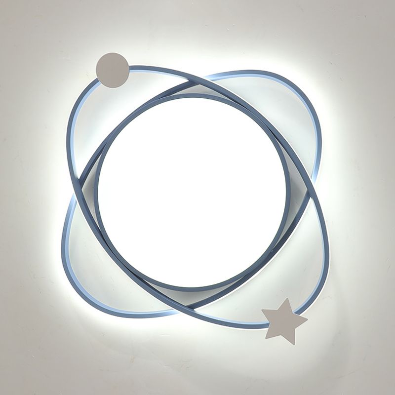 Ovale Deckenleuchte, moderne LED-Deckenleuchte aus Metall für Schlafzimmer