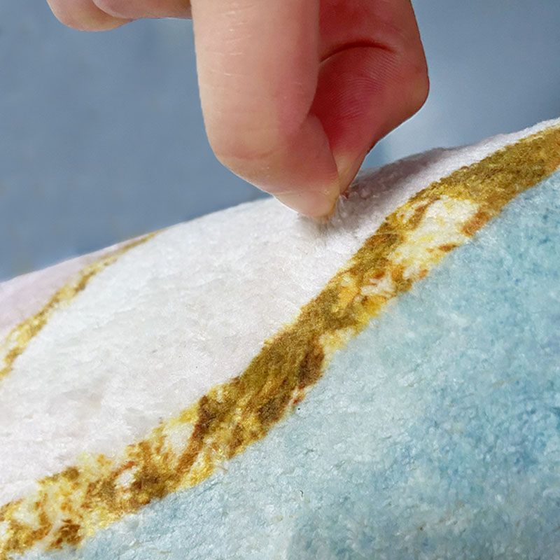 Stylish Modern Area Carpet Color-Blocked Polyester Area Rug Anti-Slip Washable Rug for Living Room