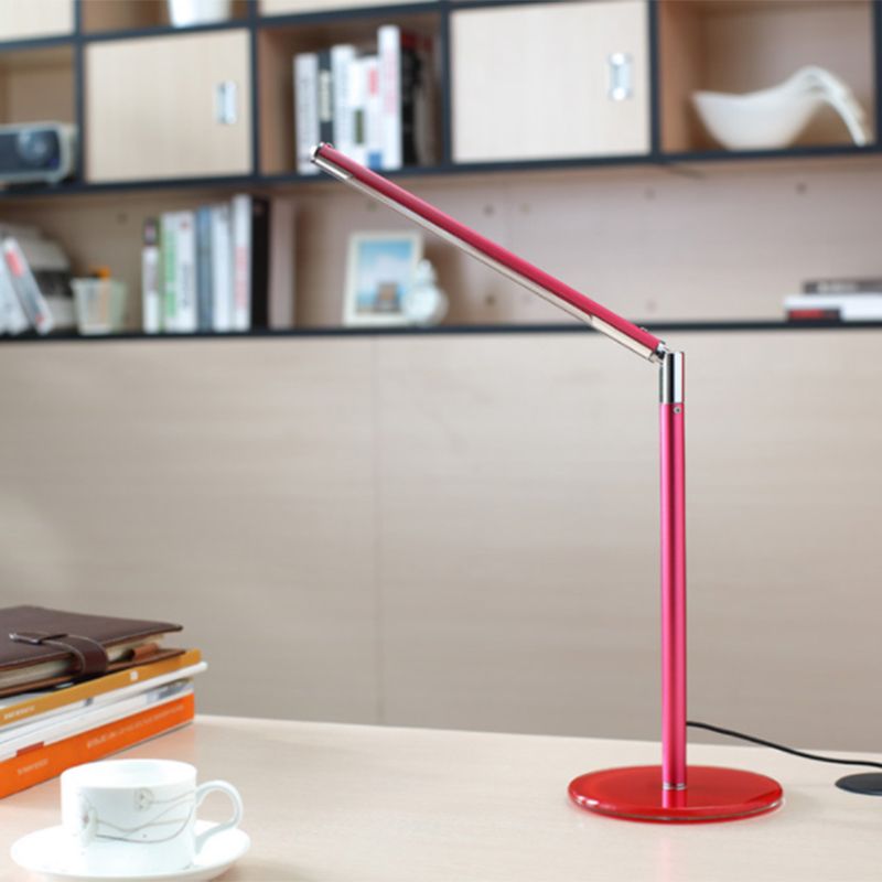 1 Light Light Linear Light Light da tavolo da notte in metallo contemporaneo per sala da studio