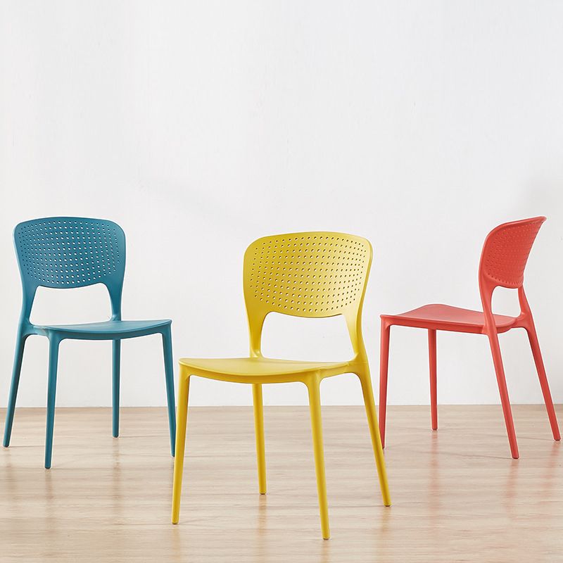 Sillas traseras abiertas contemporáneas que cenan la silla lateral plástica apilable sin brazos