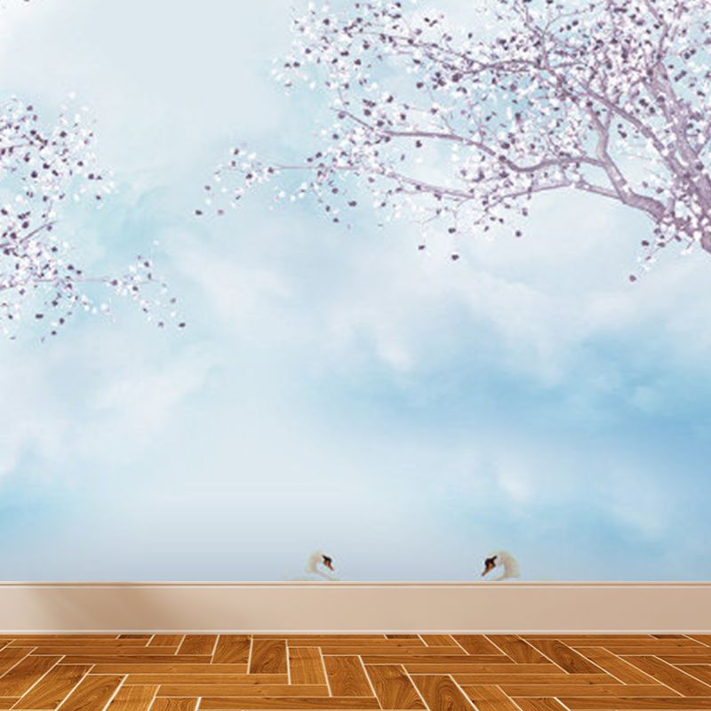 Non-Woven Decorative Wall Mural Modern Cartoon Animals Wall Covering for Living Room