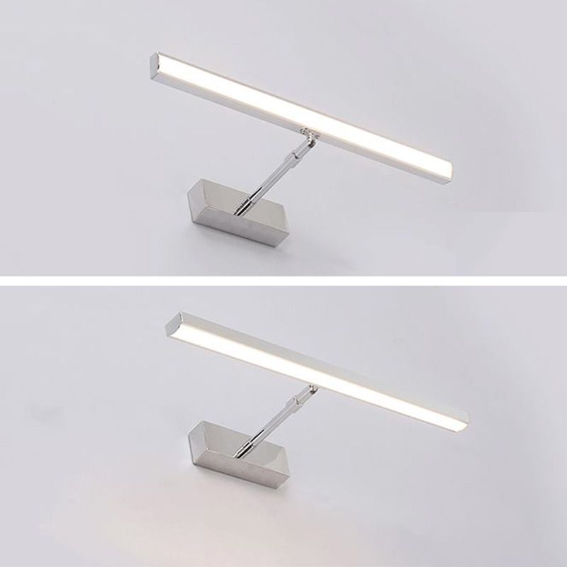 Stainless-Steel LED Wall Light in Modern Concise Style Aluminium Extendable Wall Sconce with Plastic Shade