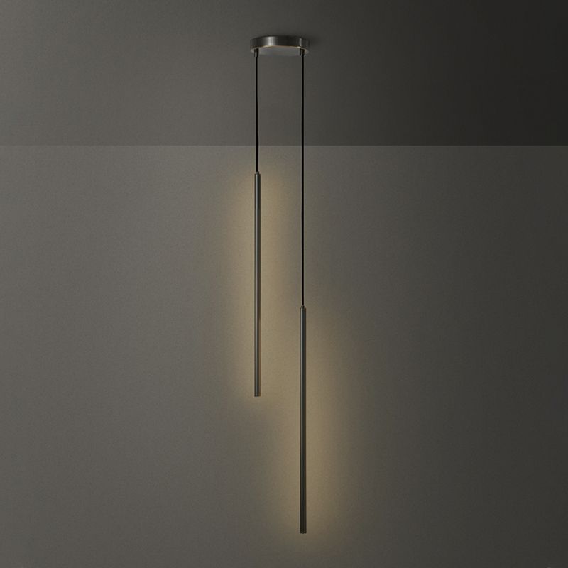 Lumières suspendues linéaires Symiss à montage suspendu en métal moderne pour chambre à coucher