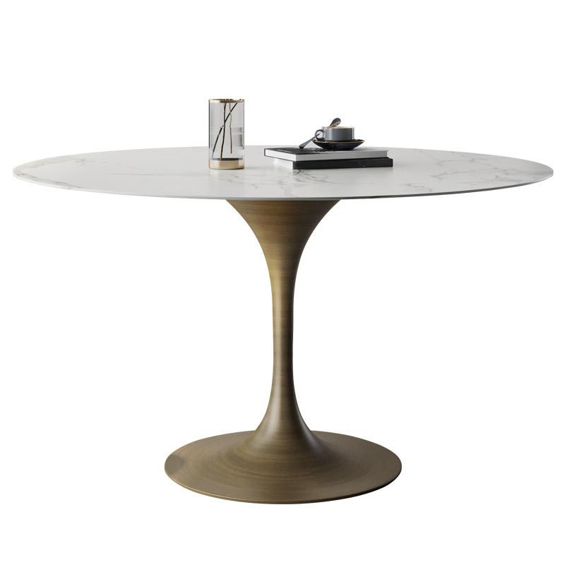 Round Stone Dining Table Tulip Base Dining Table for Dining Room