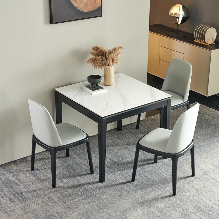 Industriële vierkante witte tafel gesinterde stenen standaard eettafel voor keuken