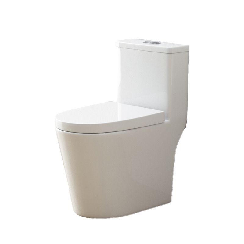 Traditional White Floor Mounted Toilet Slow Close Seat Included Toilet Bowl for Bathroom