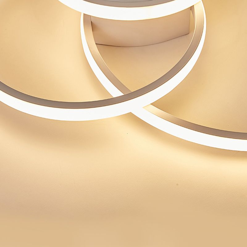 14 "/19" /21.5 " Wide Circolare Corridoio Flush Mount Light Acrilico LED Semplicità Soffitto Fixture, White Light