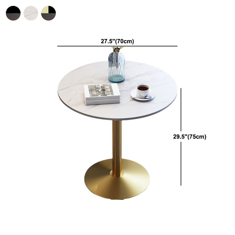 Modern Style Tulip Dining Table Sintered Stone Round Table for Dining Room