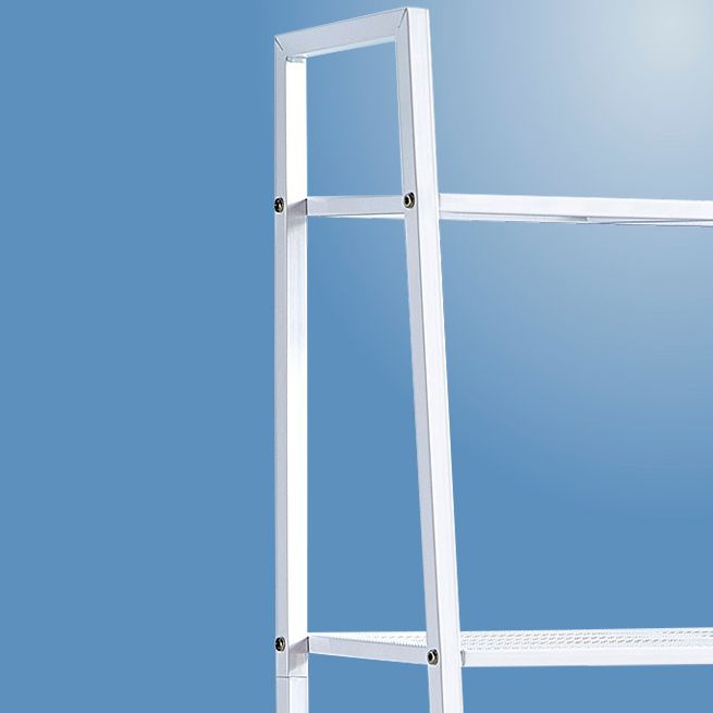 Modern Style Bookshelf Ladder Open Back Metal Bookcase for Home