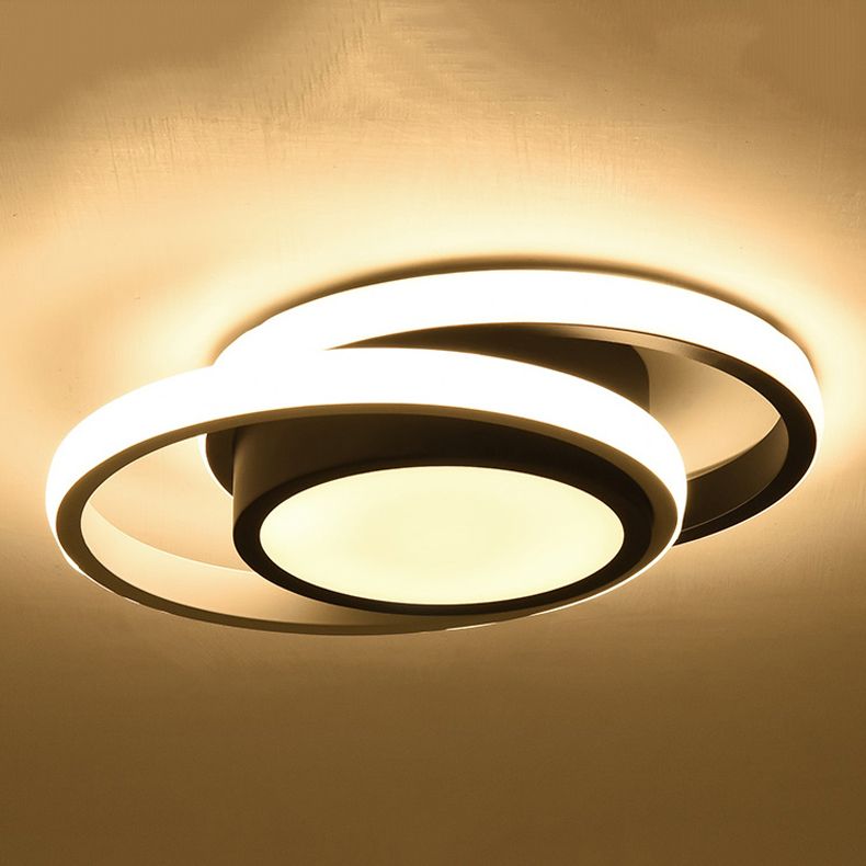 3 Lights Flush Mount Ceiling Lighting Fixture Simplicity LED Ceiling Light