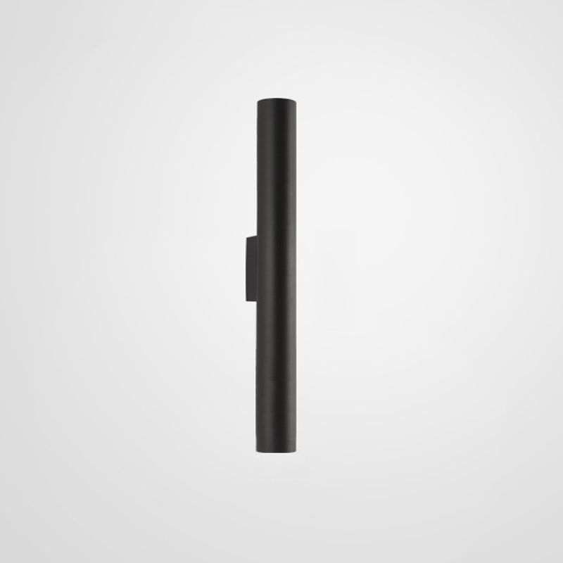 2 Lights Cylinder Wall Mounted Lamps Modern Style Metal Wall Sconces