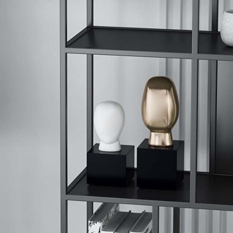 Glam Open Back Standard Bookshelf Metal Shelves Included Bookcase