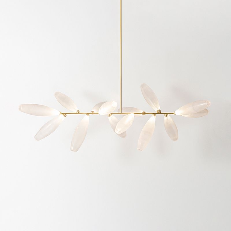 Modern Island Lamp Glass Shade Chandelier Light Fixture for Dining Room Kitchen